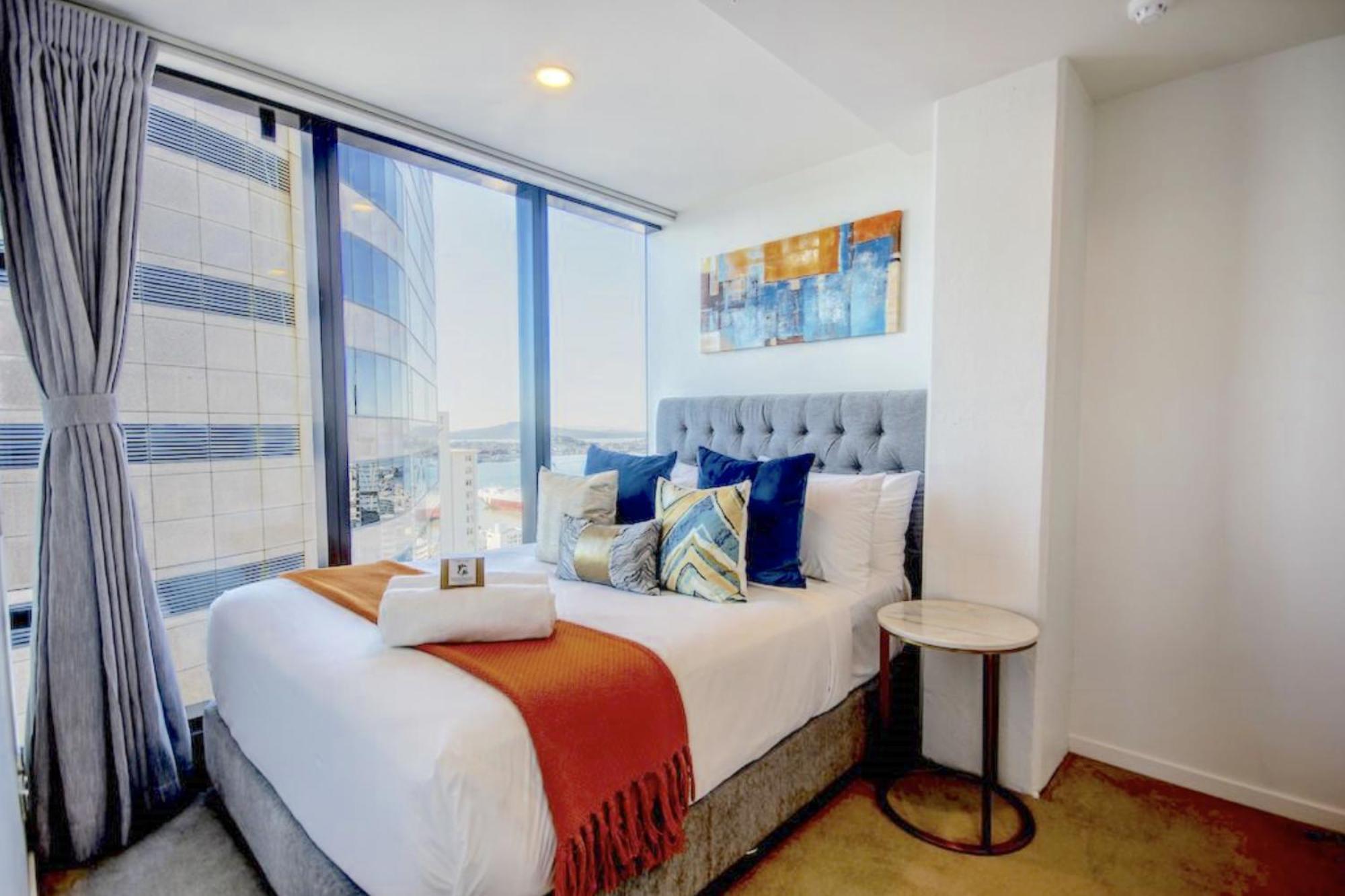 Top Floor Harbour View And Skytower View Apartment In Cbd Auckland Buitenkant foto